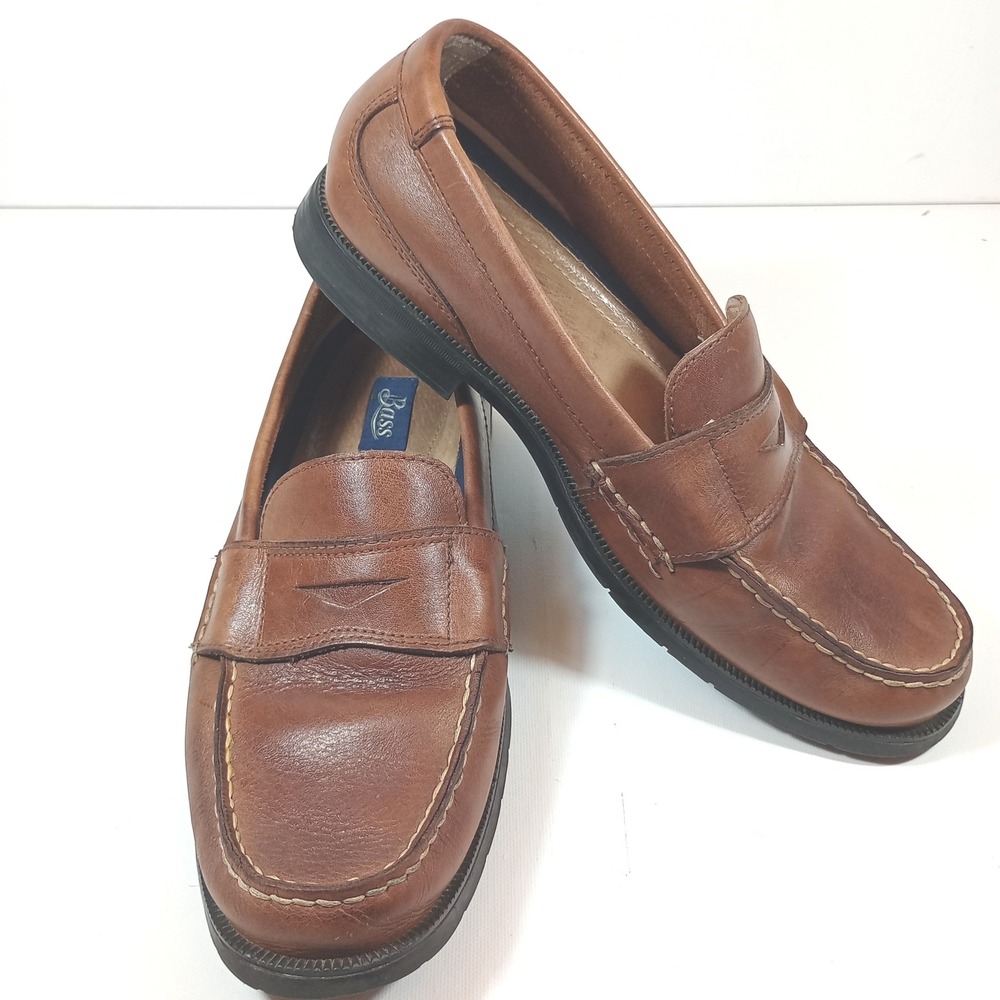 GH Bass Monroe II Penny Loafers Mens 8.5M Brown Leather Slip On Moc Toe Shoes